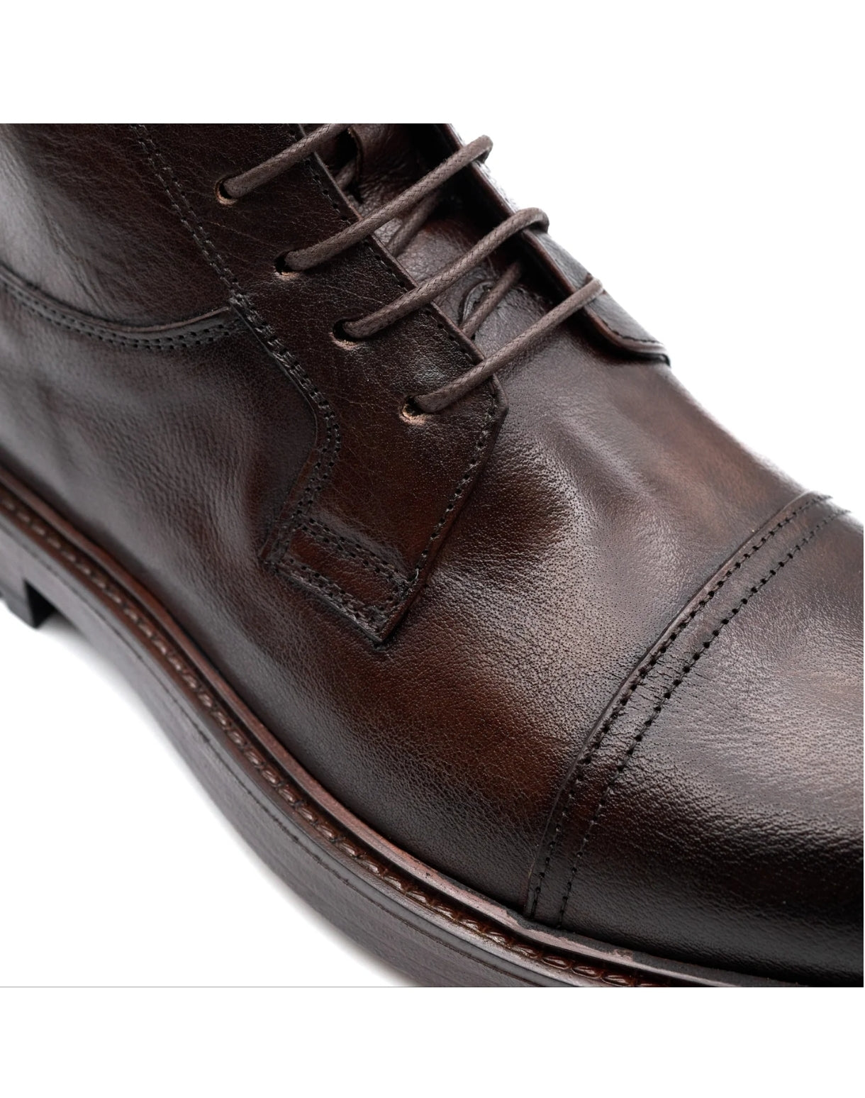 Stivaletto Zip Uomo Vitello Toscano Castagno